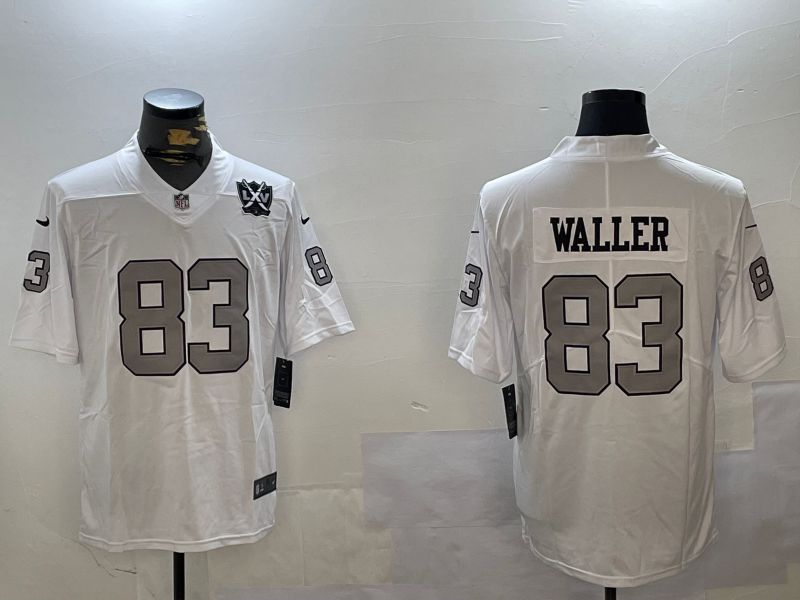 Men Oakland Raiders #83 Waller White Second generation 2024 Nike Limited NFL Jersey style 3->oakland raiders->NFL Jersey